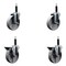 Service Caster 5'' Semi Steel Wheel Swivel 3/4'' Expanding Stem Caster Set 2 Brakes, 4PK SCC-EX20S515-SSR-2-PLB-2-34 - alternate 1